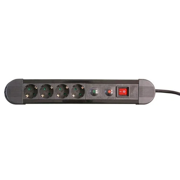 Base 4 tomas con protector de sobrecargas Blanca Electro DH. Con interruptor luminoso 36.255/B 8430552121786