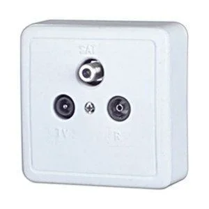 Base antena superficie TV-FM-SAT Electro DH Blindada. Con paso DC. 10.517/SUP 8430552071845