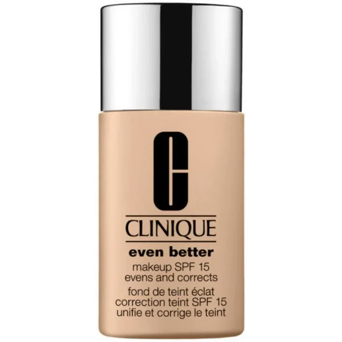 Base líquida hidratante Clinique Even Better WN115.5 Mocha SPF 15 30 ml / Fórmula sin parabenos, cobertura natural, protección solar, mejora textura y aporta luminosidad