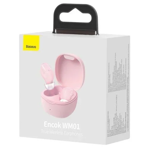 Baseus Encok WM01 Auriculares Inalámbrico Dentro de oído Llamadas/Música/Deporte/Uso diario Bluetooth Rosa