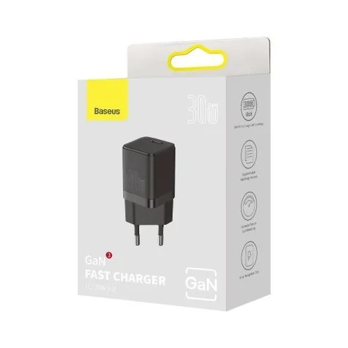 Baseus GAN3 Universal Negro Corriente alterna Carga rápida Interior