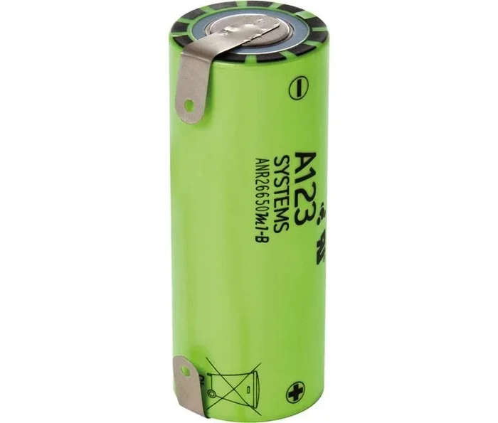 Bateria Litio ANR26650M1 3,3Vdc 2500mA Con Terminales Para Soldar