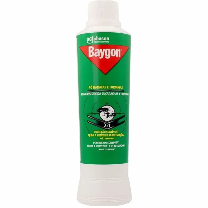 Baygon – Insecticida en polvo contra rastreros, cucarachas y hormigas, grietas y zonas escondidas, efecto barrera, 12 semanas, 250 gr