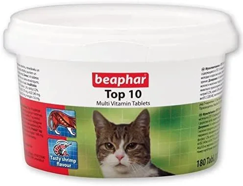 Beaphar 45790 10 Mejores tabletas de Vitamina para Gatos 180