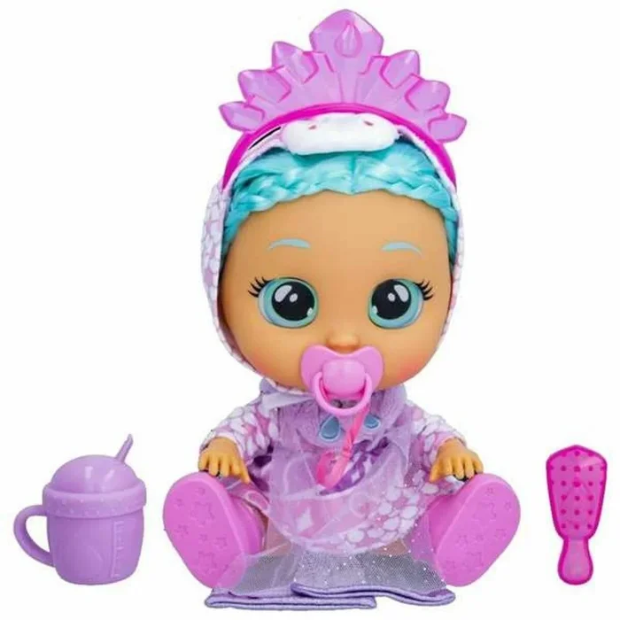 BEBÉS LLORONES Kiss Me Elodie, Muñeca Interactiva que se Sonroja con un Beso y Llora como un Bebé con Pelo para Peinar, Ropa para Vestir y Accesorios, Juguete y Regalo para Niños y Niñas +1 Año