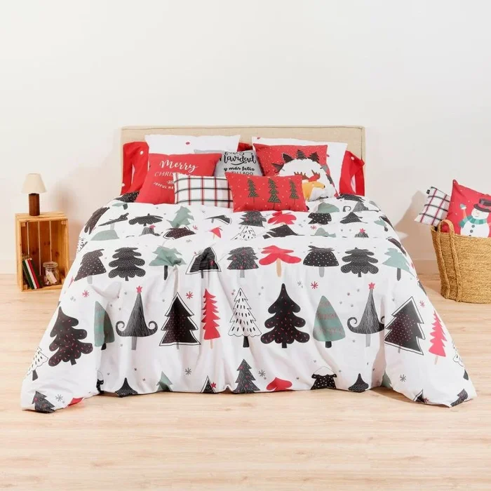 BELUM | Funda nórdica Navidad 50% algodón – 50% poliéster, Funda nórdica con Botones Laponia 5 135 (220×220)