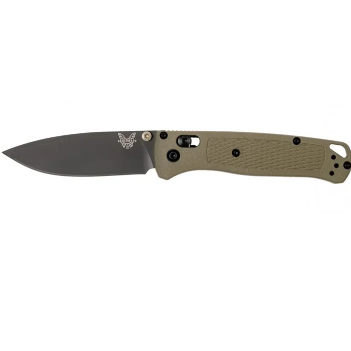Benchmade STE-535GRY-1 Navaja Deportiva Bugout Axis con Hoja de Acero CPMS30V (58-60 HRC DE 18,95 cm de largo y Mango Grivory® verde Ranger texturizado