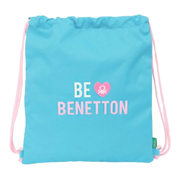 BENETTON UNIQUE – Mochila Saco Plano Grande, Mochila, Ideal para Niños de Diferentes Edades, Cómoda y Versátil, Calidad y Resistencia, 35×40 cm