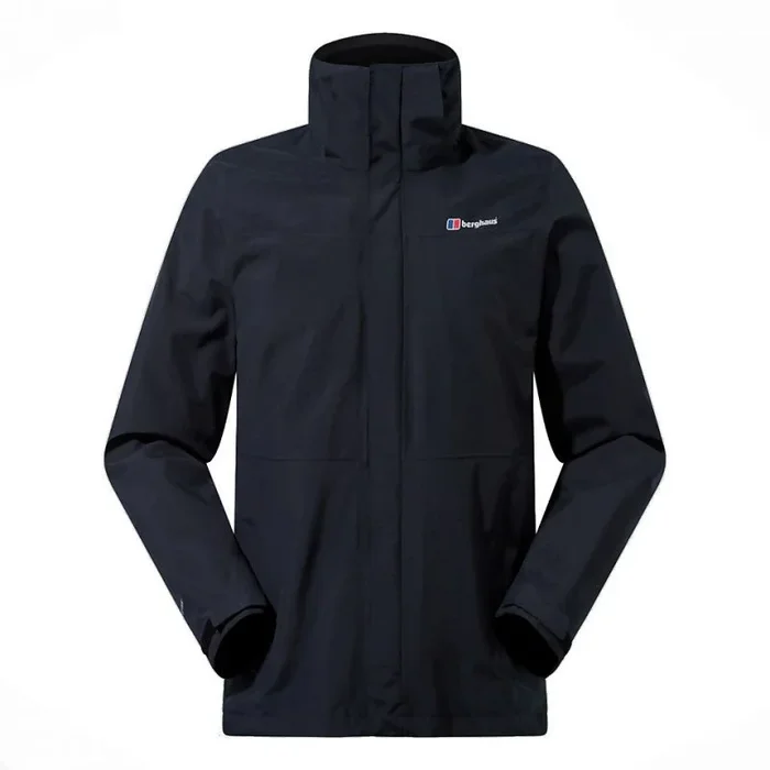 Berghaus Hillwalker Interactive Gore Tex Impermeable, Chaqueta Hombre, Negro/negro, L