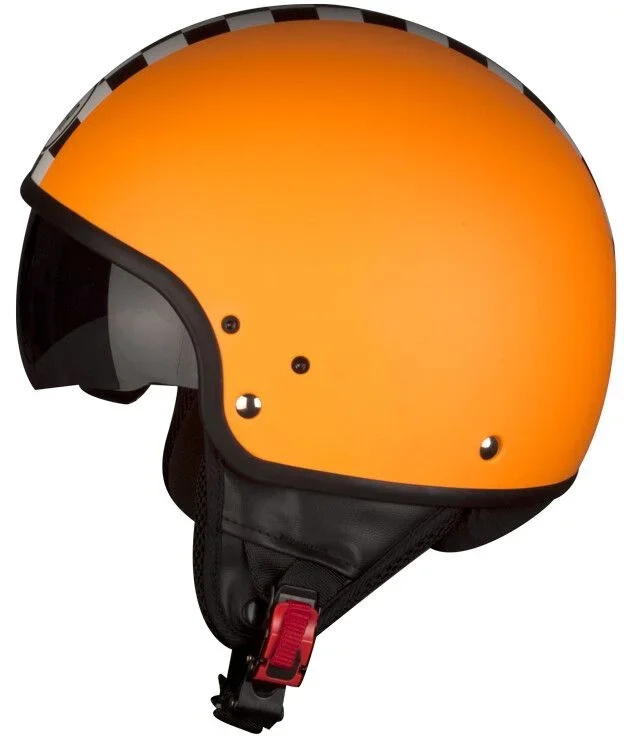 BHR 94176 Casco Demi-Jet Modelo 802 con Visera Total, Orange Racing, XL (59 cm)