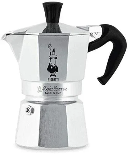 Bialetti Moka Express Cafetera italiana Aluminio, Negro