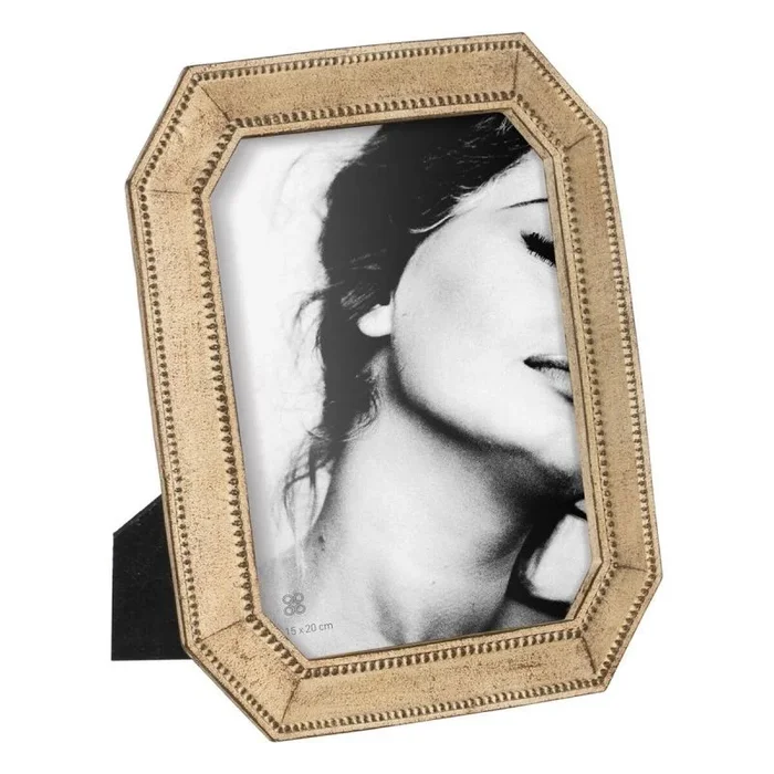 BigBuy Home Marco de Fotos Beige Poliresina 20,2 x 2,5 x 25 cm