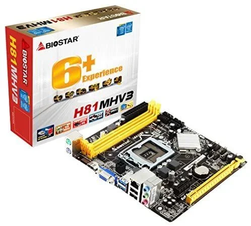 Biostar H81MHV3 placa base Intel® H81 LGA 1150 (Zócalo H3) micro ATX