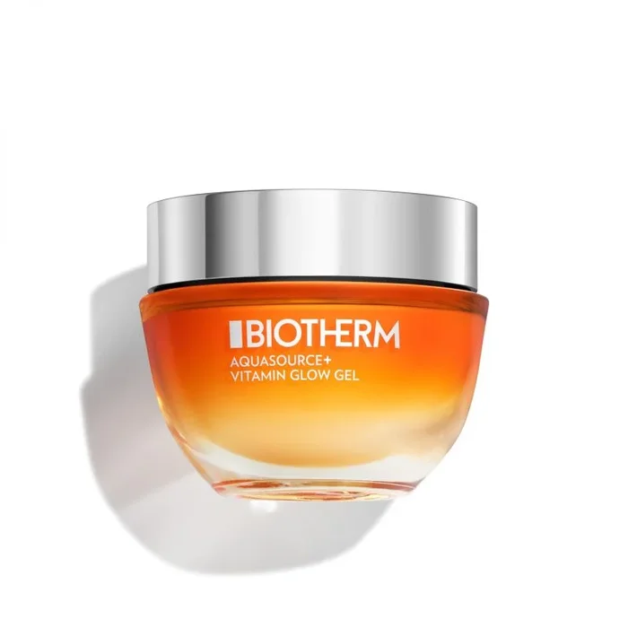 Biotherm Aquasource+ – Gel hidratante de vitamina Glow con 2500 mg de vitamina B3, Astaxantina y Biotech Plankton, para piel radiante, pura y uniforme, 50 ml