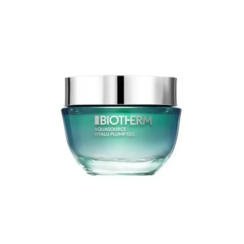 Biotherm, Aquasource Hyalu Plump Gel, Gel Hidratante 48H con Ácido Hialurónico, Para Pieles Sensibles y de Todo Tipo, Regenera, Rellena e Ilumina la Piel, 50 ml