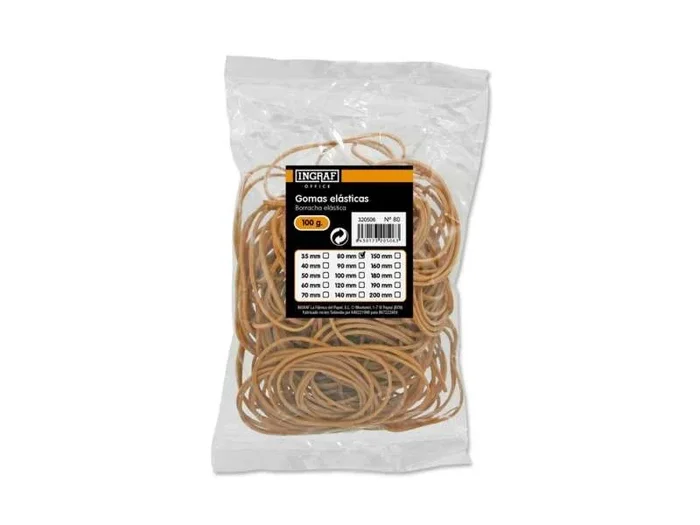 Bismark 152063 – Bolsa con gomas elásticas de 8 cm, 100 gr