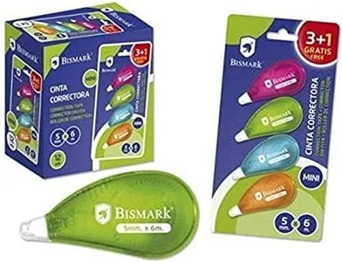 Bismark 325762 corrección de películo/cinta 6 m Multicolor 4 pieza(s)