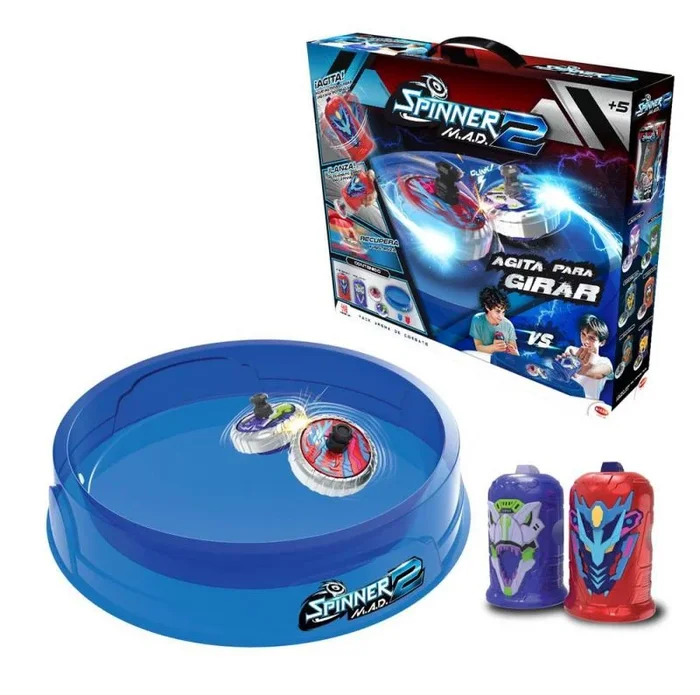 Bizak Spinner Mad 2 Arena de Combate, Juego de Batalla con Peonzas y Arena Incluida, Niños y Niñas +5 Años, Diversión Garantizada, (62006306)