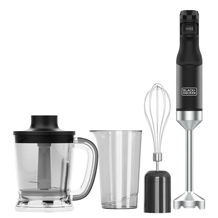 Black & Decker BXHBA1501E Batidora de inmersión 1500 W Negro, Transparente