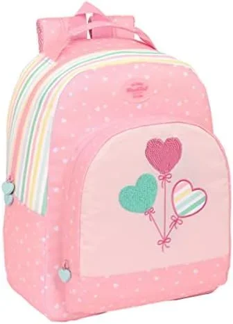 Blackfit8 – Mochila Adaptable Carro Adaptable a Carro, Mochila, Ideal para Niños de Diferentes Edades, Tejido Reciclable, Cómoda y Versátil, Calidad y Resistencia, 32x15x42 cm, Color Rosa