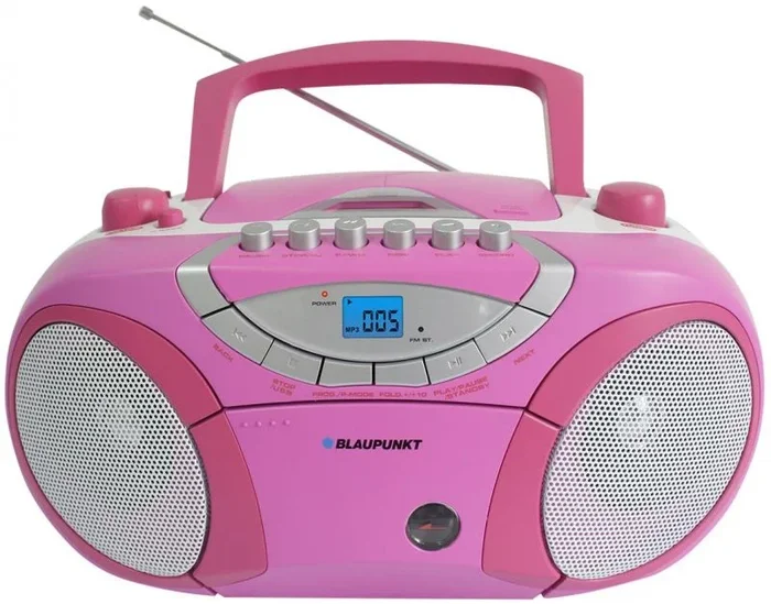 Blaupunkt BB15PK sistema estéreo portátil Digital 2 W AM, FM Gris, Rosa Reproducción MP3