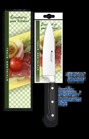 Blister para cuchillo de cocina, medida de 59 x 220 mm