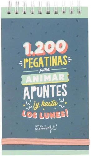 Bloc con 1200 pegatinas para animar apuntes ¡y hasta los lunes! mr.wonderful