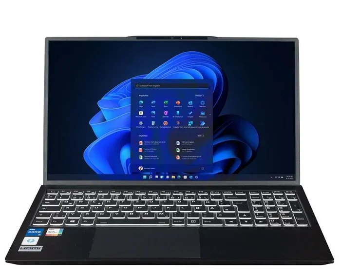 bluechip TRAVELline B15W57 Intel® Core™ i5 i5-1335U Portátil 39,6 cm (15.6″) Full HD 16 GB DDR5-SDRAM 500 GB SSD Wi-Fi 6E (802.11ax) Windows 11 Pro Negro