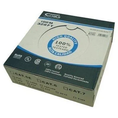 Bobina 100m cat.5e utp rigido rj45 awg24 nanocable
