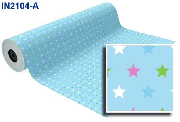 Bobina papel de regalo 31 cm estrellas azul