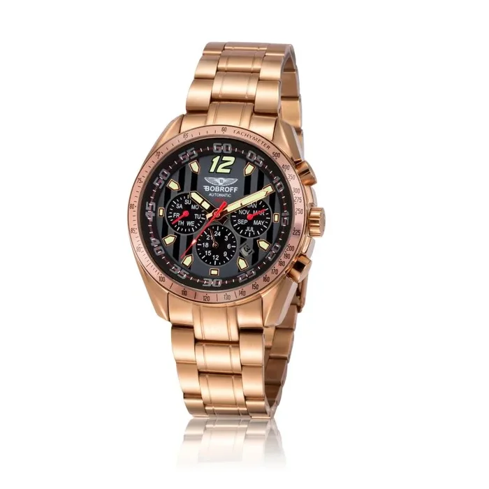 Bobroff Reloj Analógico para Hombre de Automático con Correa en Acero Inoxidable BF0016