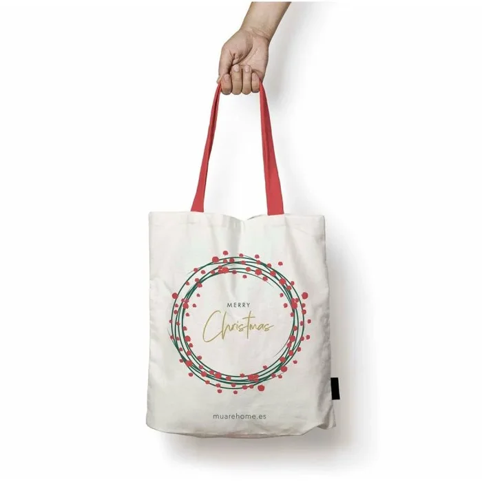 Bolsa de compras decolores merry christmas 83 multicolor 36 x 42 cm