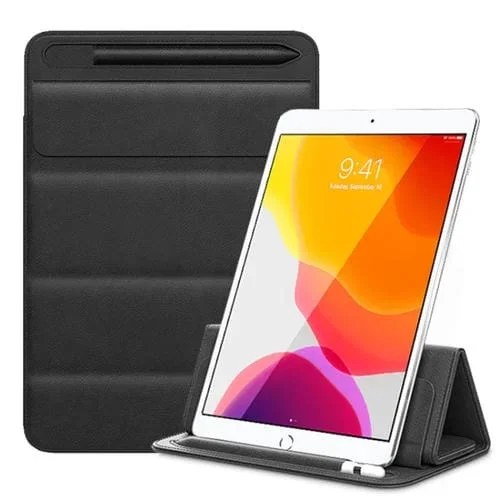 Bolsa de Forro Funda Tableta Magnética Soporte 3 Pliegues iPad 9.7-11 Pulgadas (Negro)