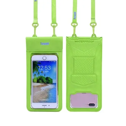 Bolsa Impermeable Tteoobl Para Teléfono Móvil Subacuático 30 M (Pequeño) (Verde)