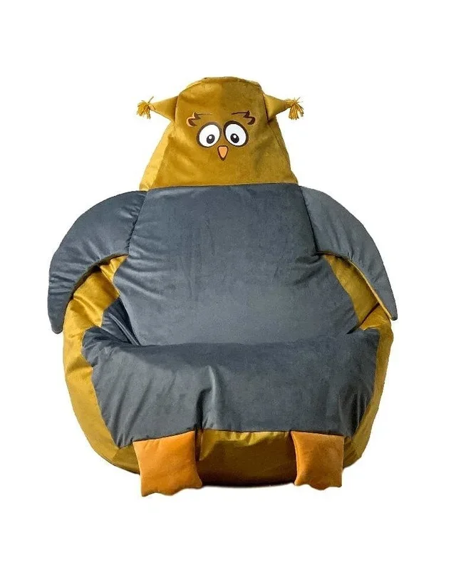 Bolsa sako puf sowa oro-gris l 105 x 80 cm