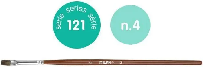 Bolsita con Colgador Pincel Escolar Plano Serie 121 n 4 MILAN, 0412104P
