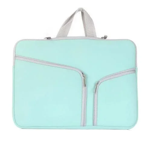 Bolso computadora portátil MacBook Pro 15 pulgadas doble bolsillo cremallera (Verde)