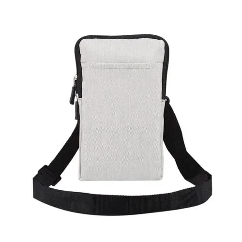 Bolso diagonal de cintura impermeable universal para teléfono móvil 6.7-6.9 pulgadas (Blanco Cremoso)