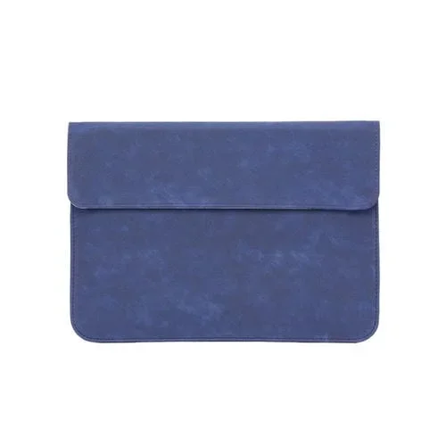 Bolso portátil cuero de oveja horizontal para MacBook 11 pulgadas A1465 A1370 (Azul oscuro)