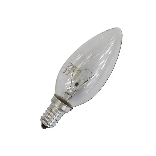 Bombilla incandescente vela clara 40 w e14 (solo uso industrial)