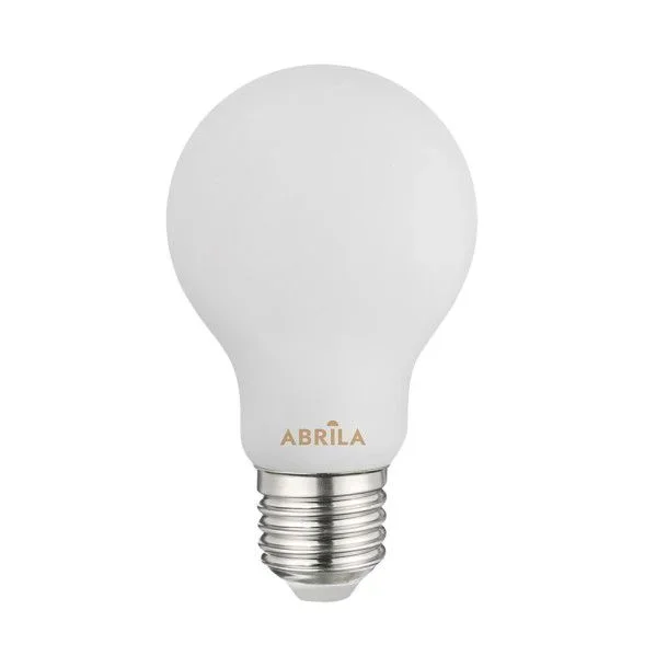 Bombilla LED estándar opal de filamento «Abrila» E27 (8W 3000K 720lm) Ø6×10,5cm