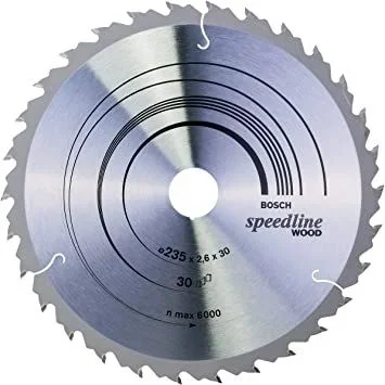 Bosch 2 608 640 807 – Hoja de sierra circular Speedline Wood – 235 x 30/25 x 2,6 mm, 30 (pack de 1)