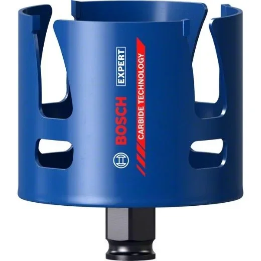 Bosch Professional 1 x Sierras de corona Expert Construction Material, para Madera blanda, 83 mm, Accesorios Taladro de impacto rotativo