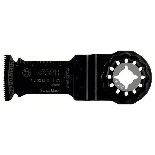 Bosch Professional 10x Hojas de sierra de inmersión HCS AIZ 32 EPC (para madera blanda, 50 x 32 mm, accesorios Multiherramienta)