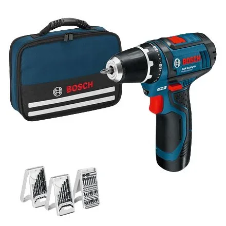 Bosch Professional 12V System GSR 12V-15 – Atornillador a batería (30 Nm, set 39 accesorios, 2 baterías x 2.0 Ah, en maletín de lona) – Amazon Exclusive