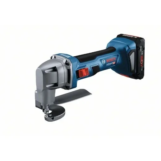 Bosch Professional 18V System GSC 18V-16 E – Cizalla de metal a batería (Brushless, 3200 cpm, corte aluminio max. 2,2 mm, motor Brushless, 2 baterías ProCORE 4.0Ah, L-BOXX)
