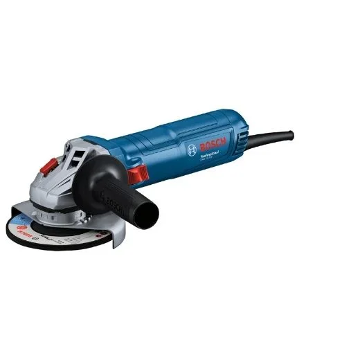 Bosch Professional amoladora angular con cable GWS 12-125 (Ø del disco: 125 mm, potencia 1200 W, protección contra re arranque, incl. caperuza protectora, tuerca apriete, empuñadura auxiliar estándar)