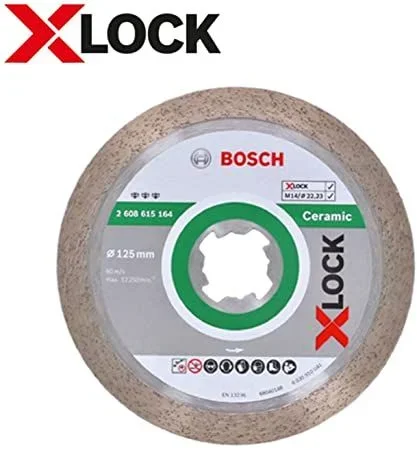 Bosch Professional Best – Disco de corte de diamante (para cerámica, X-LOCK, Ø125 mm, diámetro del orificio: 22,23 mm, anchura de corte de 1,8 mm)