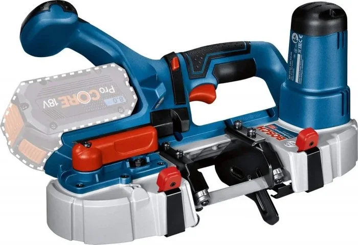 Bosch Professional GCB 18V-63 – Sierra de cinta a batería (18V, ancho de corte 63,5 mm, sin batería, en caja)