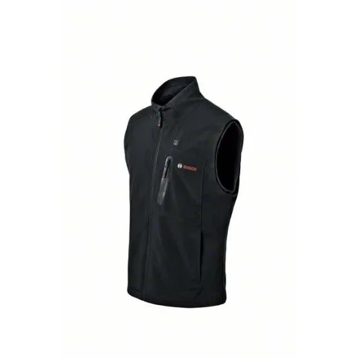 Bosch Professional GHV 12+18V XA – Chaleco calefactable a batería (Softshell, negra, talla L, sin batería)